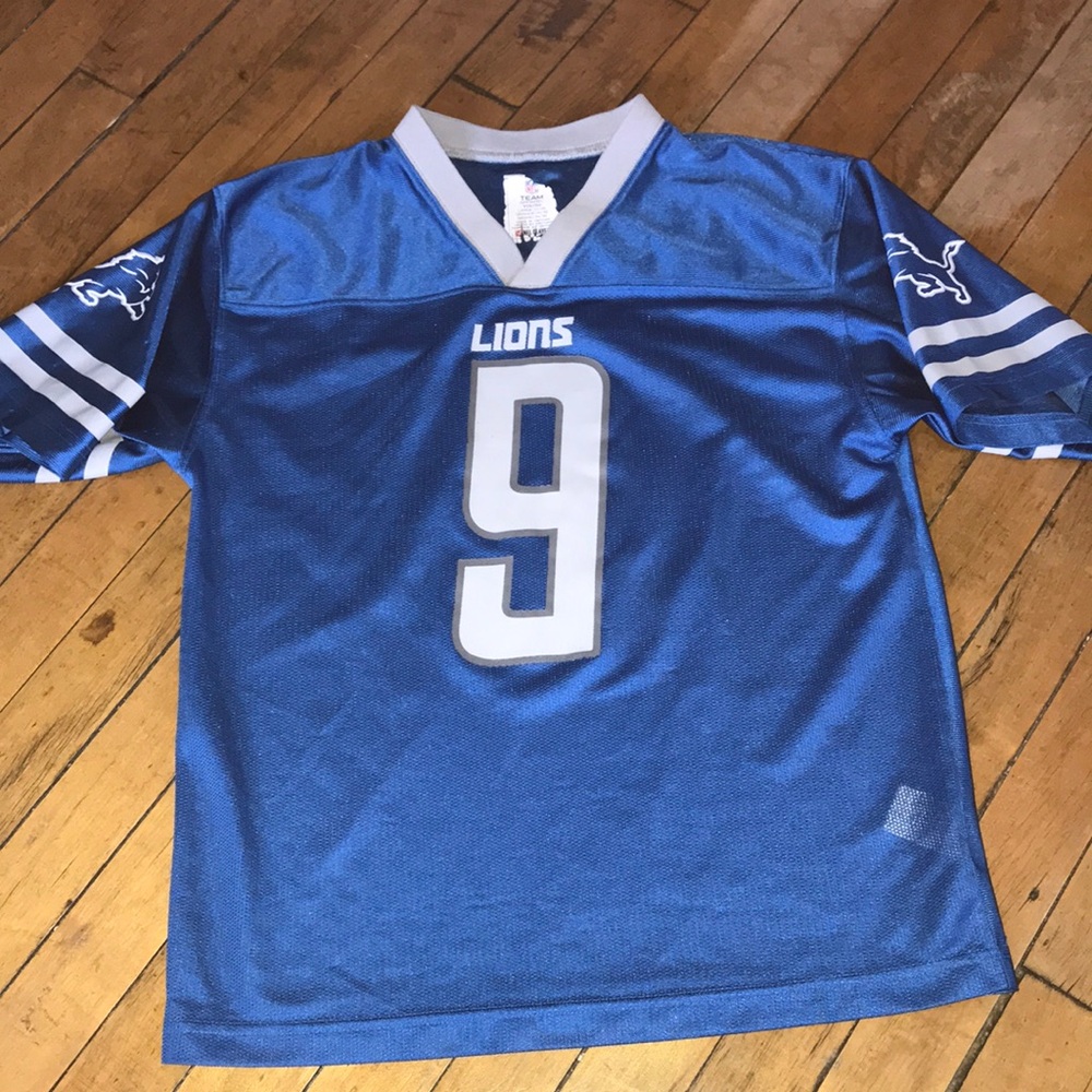 Detroit Lions #9 Game Jersey in Royal Blue